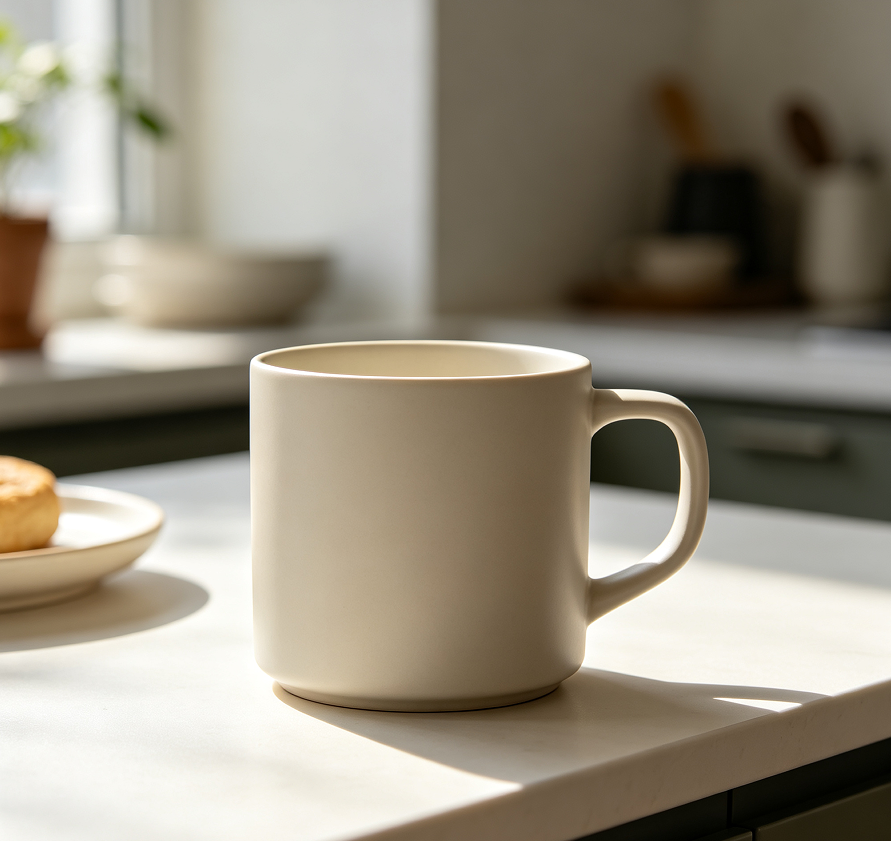 Contemporary Ceramic Mug for Coffee and Tea